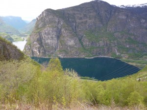 Le premier Fjord en arrivant à Aurland